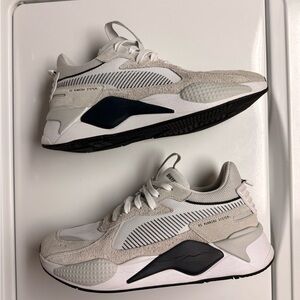 Puma RS-X Heritage White and Gray Sneakers